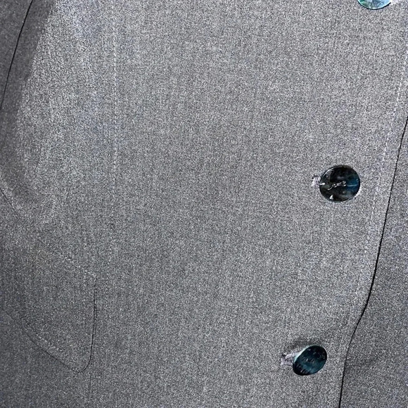 Chicos womens blazer Large 12 jacket charcoal grey stretch classic business work - Picture 3 of 7